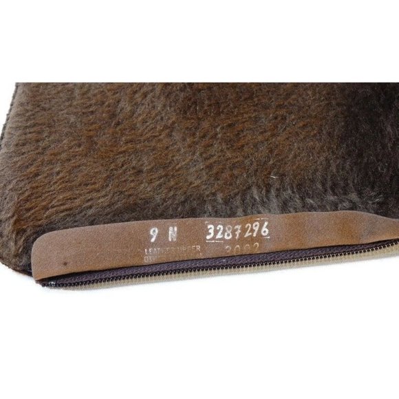 Vintage Boots Women's Size 9 NARROW Brown Leather Faux Fur Boho Hippie Campus - Picture 10 of 10